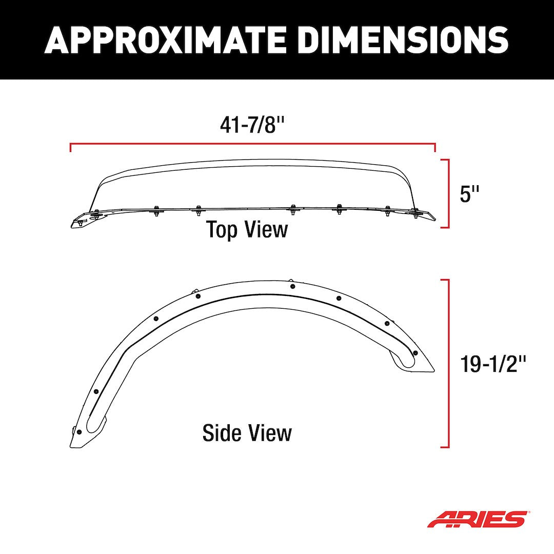 Aries Flat Style Fender Flare 1500302 - image 2