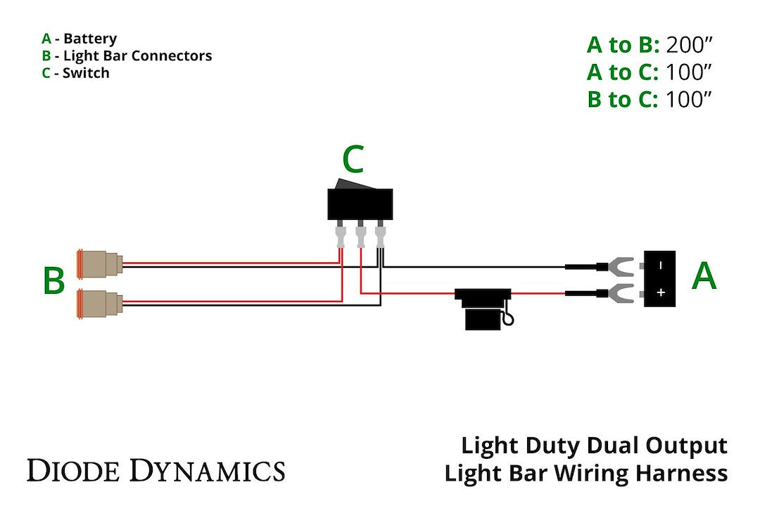 Diode Dynamics Dd4033 Light-Duty Dual-Output 2-Pin Harness