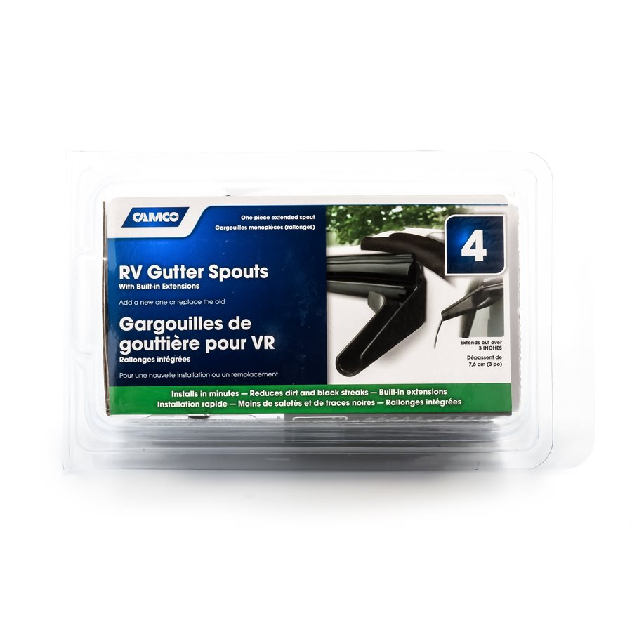 Camco Drip Rail Gutter Spout (42452) – Material: Plastic