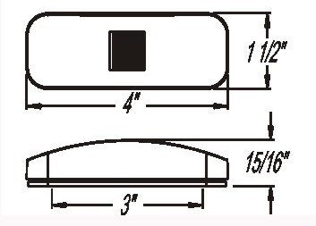 Optronics Mcl40 Series Not Applicable LED Clearance Light (Mcl44rb1)