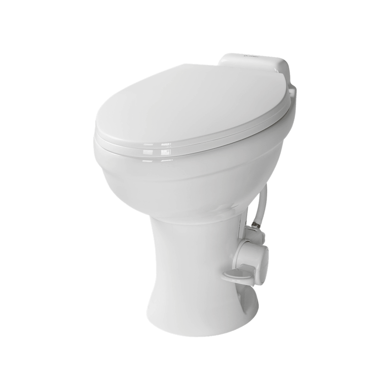 RV Toilet Lippert 2022113192 – Flow Max Permanent Pedal-Flush – White