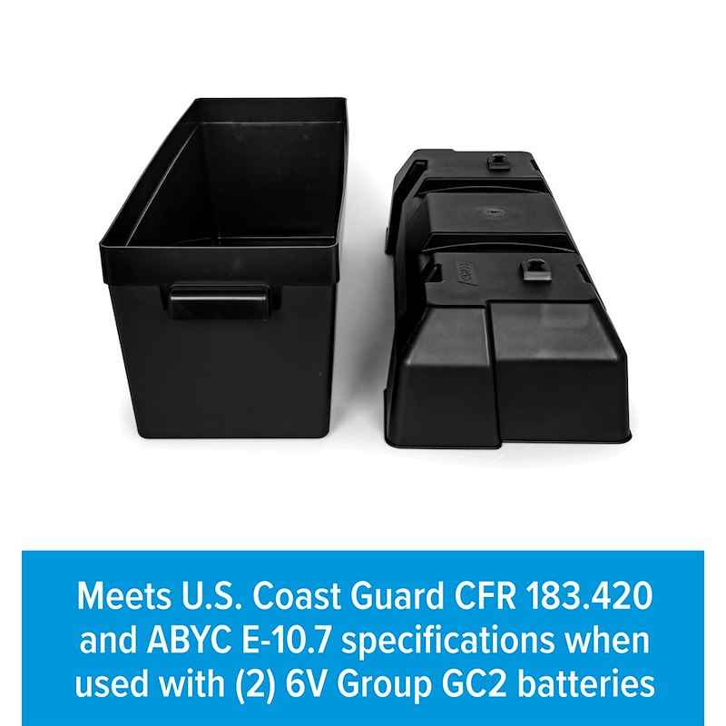 Dual Battery Box For GC2 Or Group 24 Batteries Polypropylene – Camco 55374