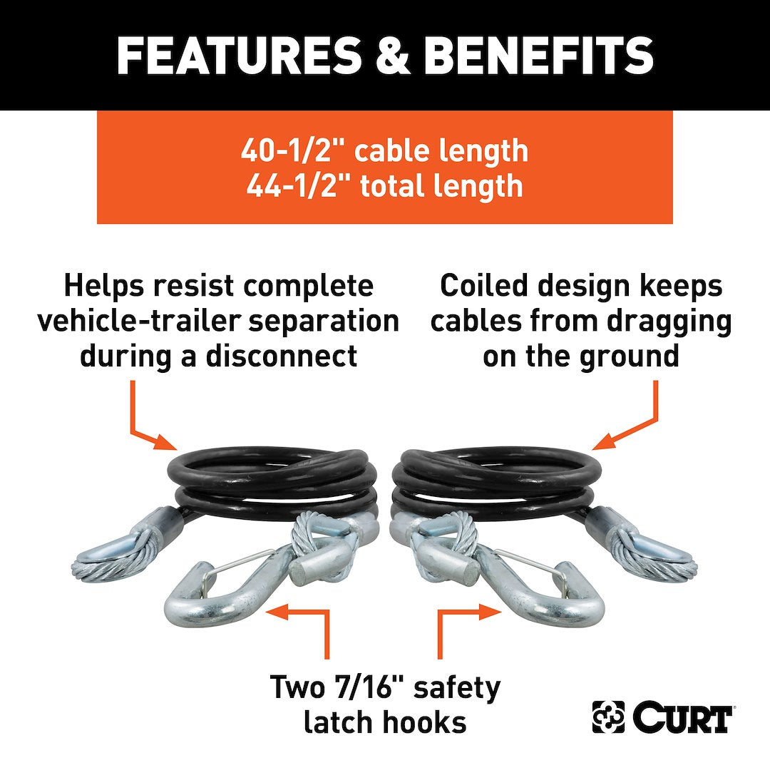 Curt 80151 Trailer Safety Cable - image 3