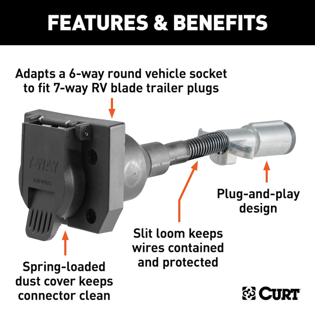 Curt 57667 Trailer Wiring Connector Adapter - image 3
