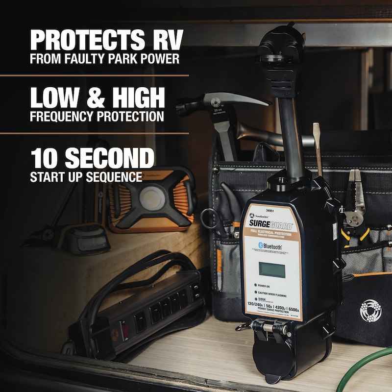 Surge Guard 34951 Portable RV Surge Protector – 50 Amp with Wi-Fi