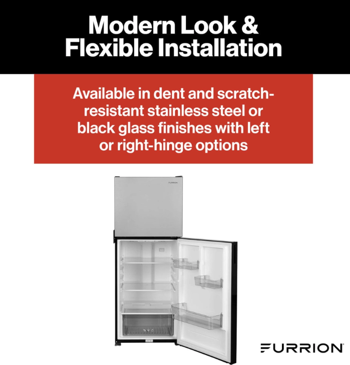 Furrion 2024120716 12V DC RV Fridge– 10.6 Cu. Ft. Dual Door