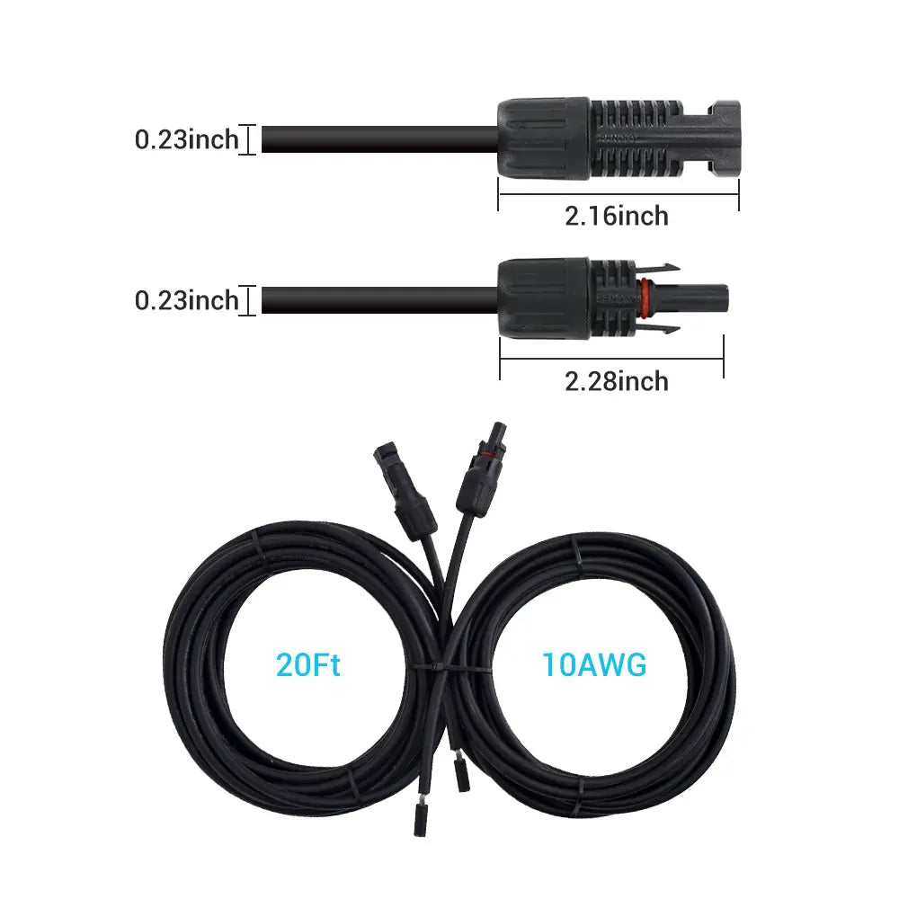 Renogy Rng-ak-20ft-10-g1-us Solar Panel Cable (9716594)