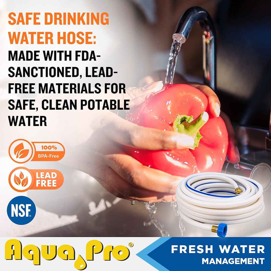 Aqua Pro W20865 Fresh Water Hose - 1/2 in ID x 50 ft