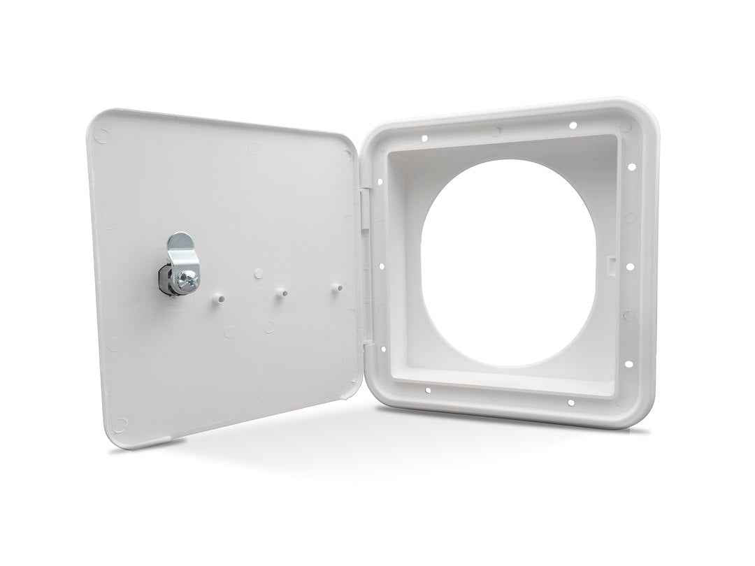 B&B Molders 94304 Lockable Fuel Door - Polar White, Paintable