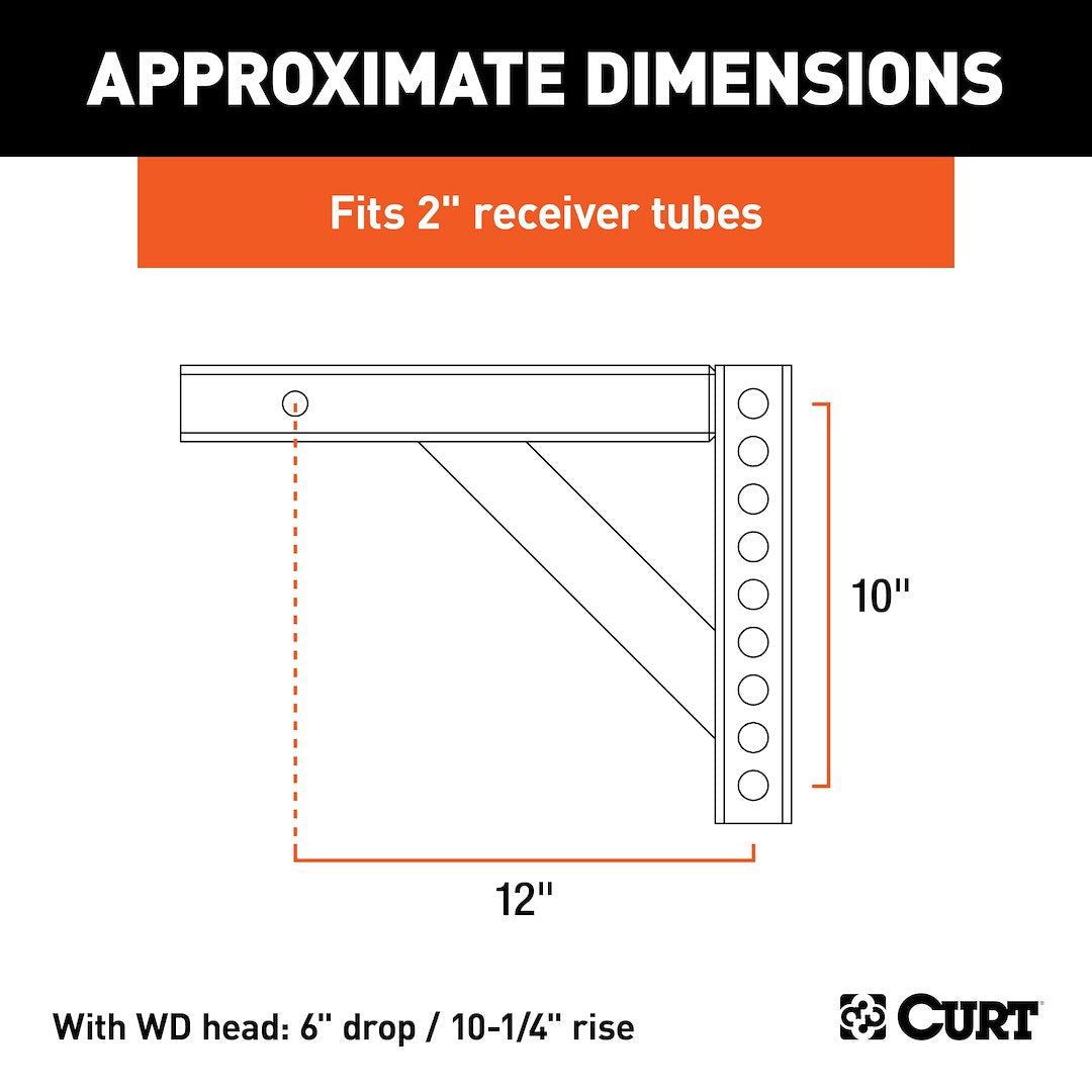 Curt 17121 Weight Distribution Hitch Shank - image 4