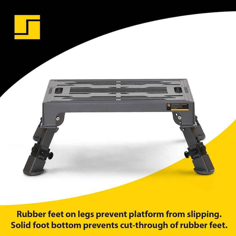 Adjustable Single Folding Aluminum Entry Step – 19" Wide - PA-275