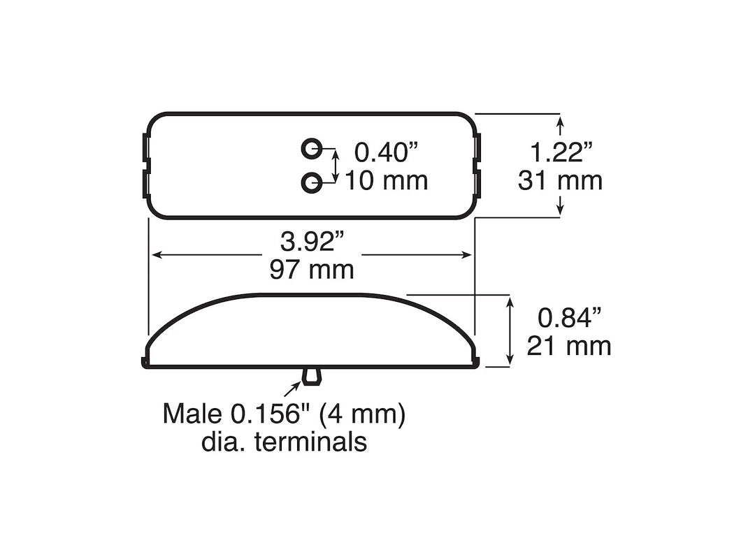 Peterson Mfg. Clearance Light (V161ka) – Length: 4.12 Inch