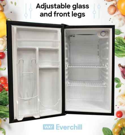 Everchill 3.2 Cu Ft RV Refrigerator – 110V, Right Swing