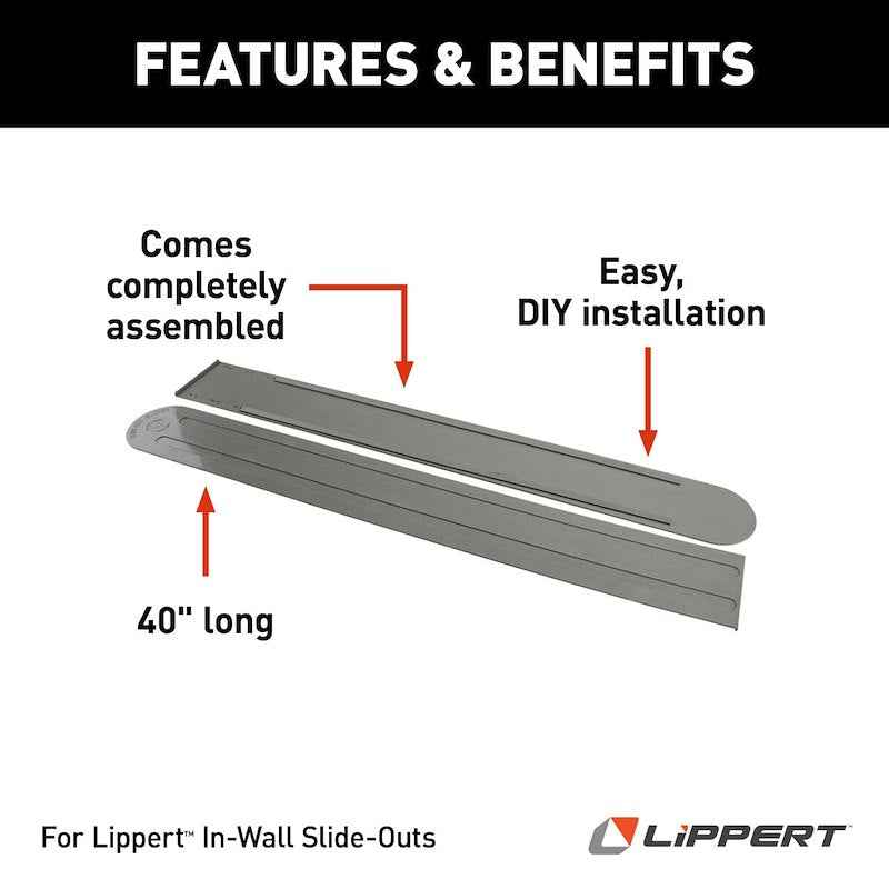 Lippert 134993 Slide Out Floor Protector – Slicker 40 Inch Gray (Set of 2)