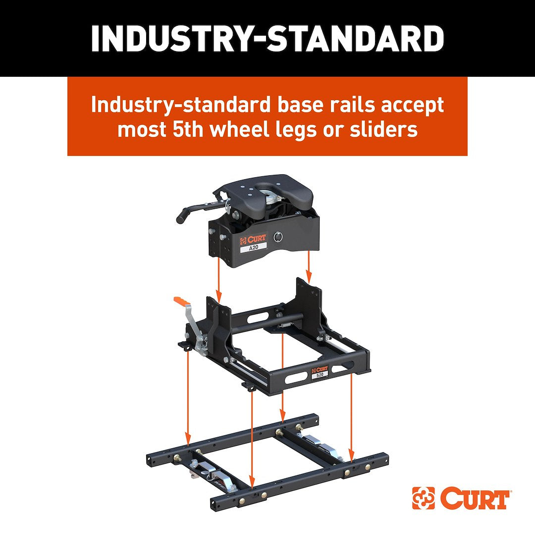 Curt 16027 Fifth Wheel Trailer Hitch Rail Adapter - image 3