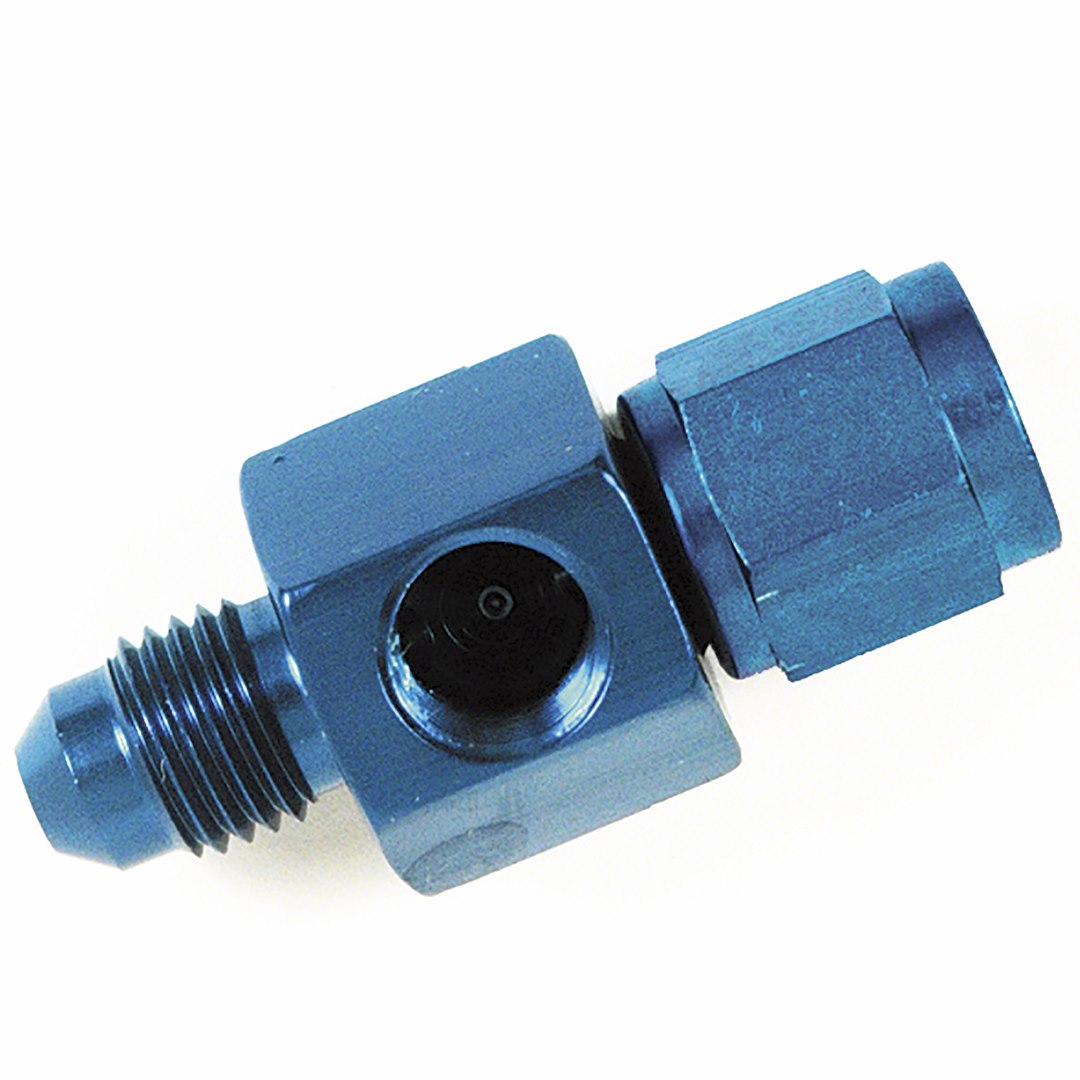 SpeedFX 560441bk -4 AN Pressure Gauge Fitting, 1/8 NPTF