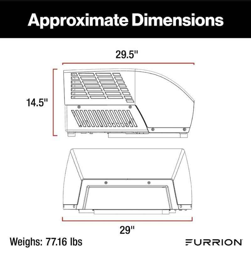 Furrion Chill Rooftop RV A/C with Heat Pump 18000 BTU FACR18HEDA-BL-AM