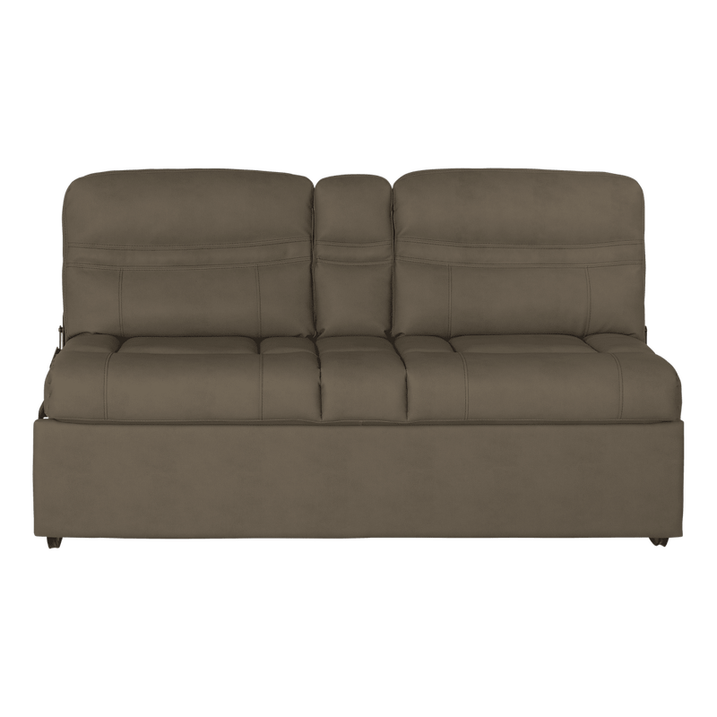 62” Jackknife RV Sofa – Grummond Tan – with Fold-Down Center