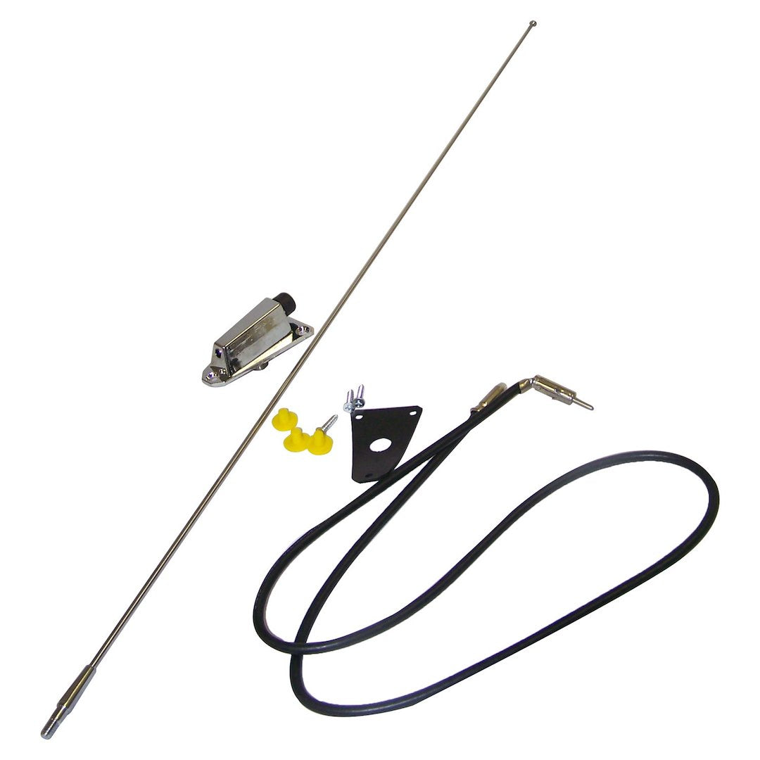 Crown Automotive 8127842K 33-1/2-Inch Chrome Power Radio Antenna - image 1