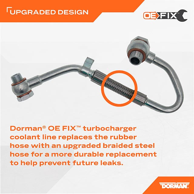 Dorman 667562 8.3-Inch Aluminum Turbo Water Feed Line - image 5