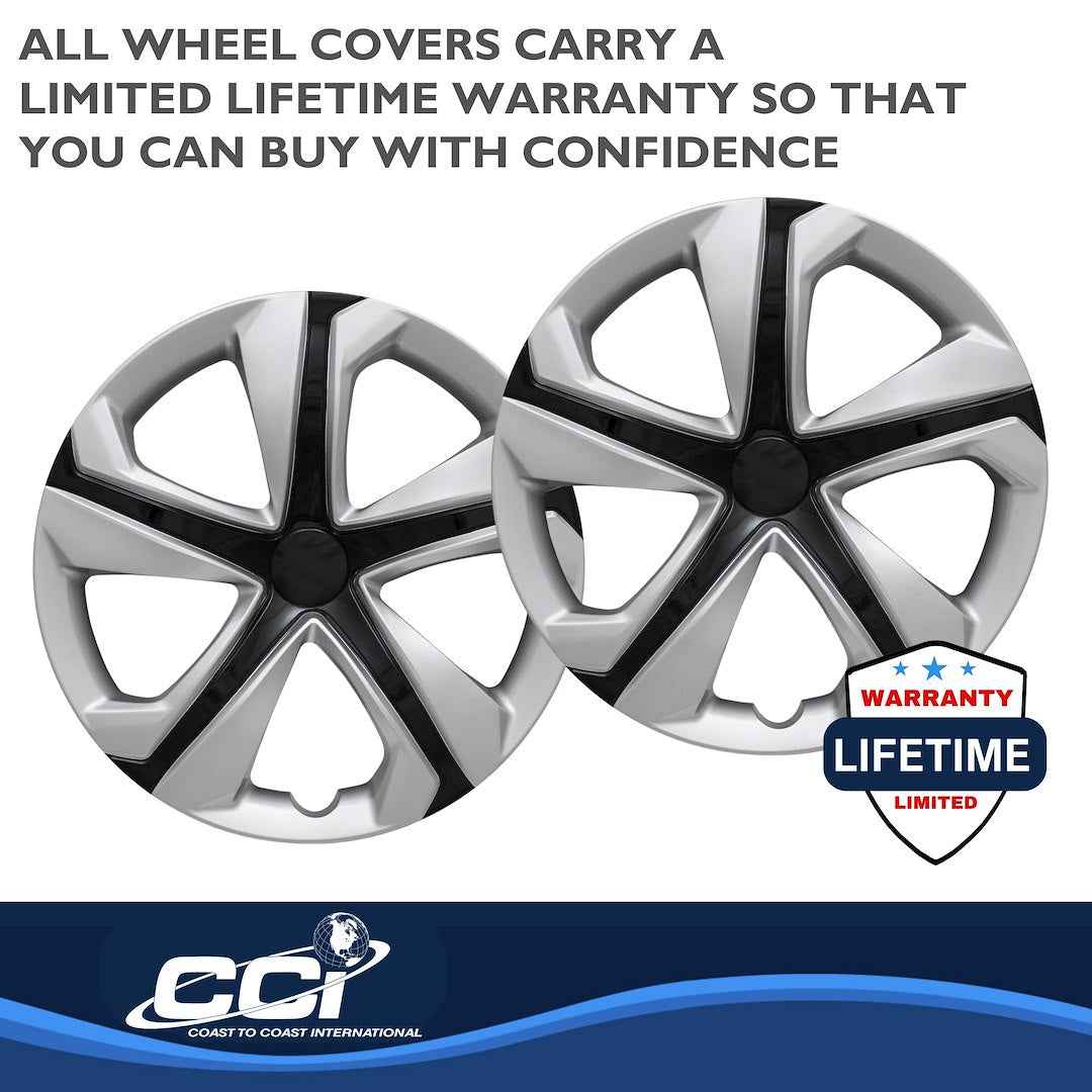 Coast To Coast 52016SB Civic Silver/Black Wheel Covers
