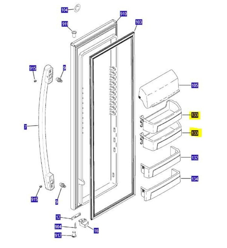 GE Appliances WR71X38318 Refrigerator Shelf