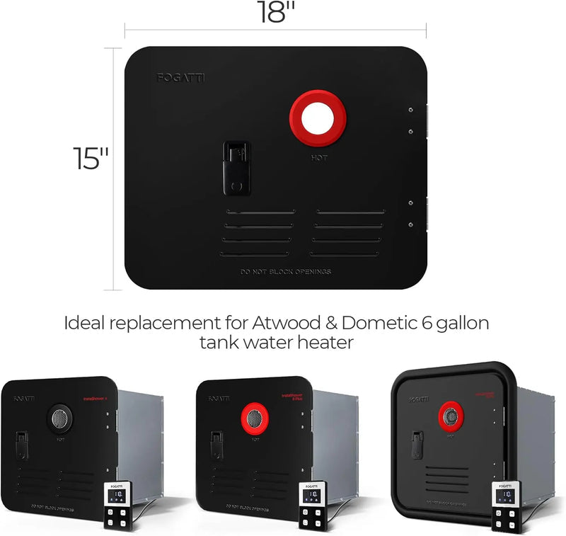 Fogatti FSBDA-1518 Water Heater Access Door Conversion Kit Black 15 Inch x 18 Inch