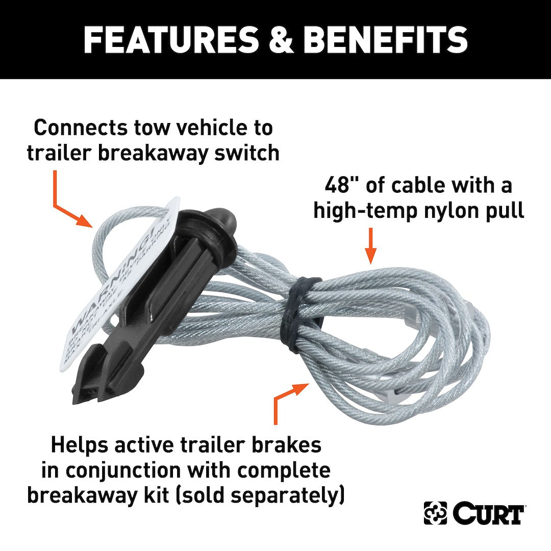 CURT Trailer Breakaway Switch Cable and Pin (52020)