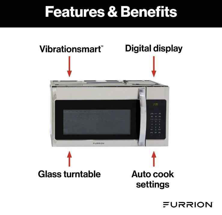 Furrion FMCM15A-SS Gen2 Over-The-Range Convection Microwave Oven 1.5 Cu Ft