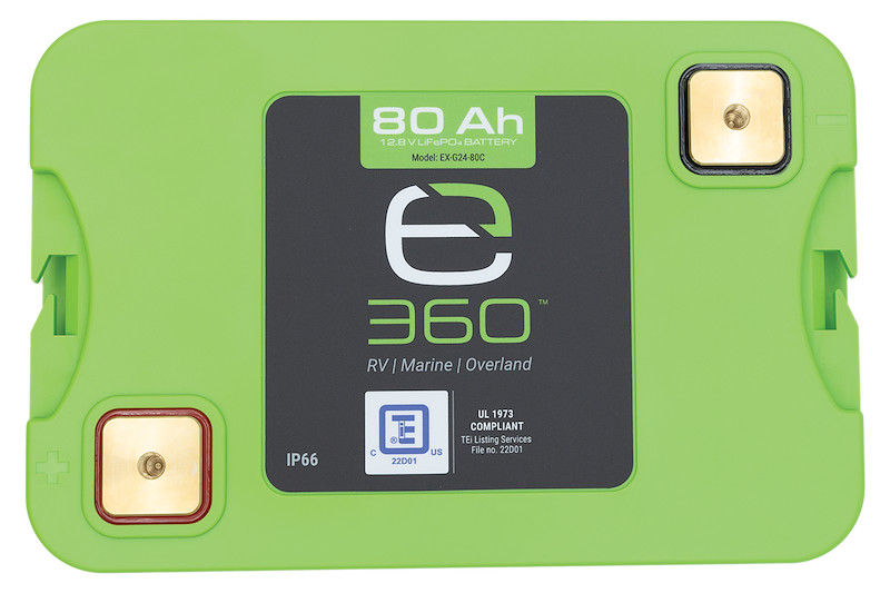 RV Marine Lithium Battery Expion360 Group 24 80Ah 12.8V EX-G24-80C