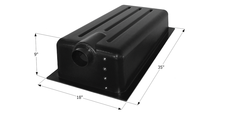 13 Gallon Waste Holding Tank – 35" L x 18" W x 9" H – 12365