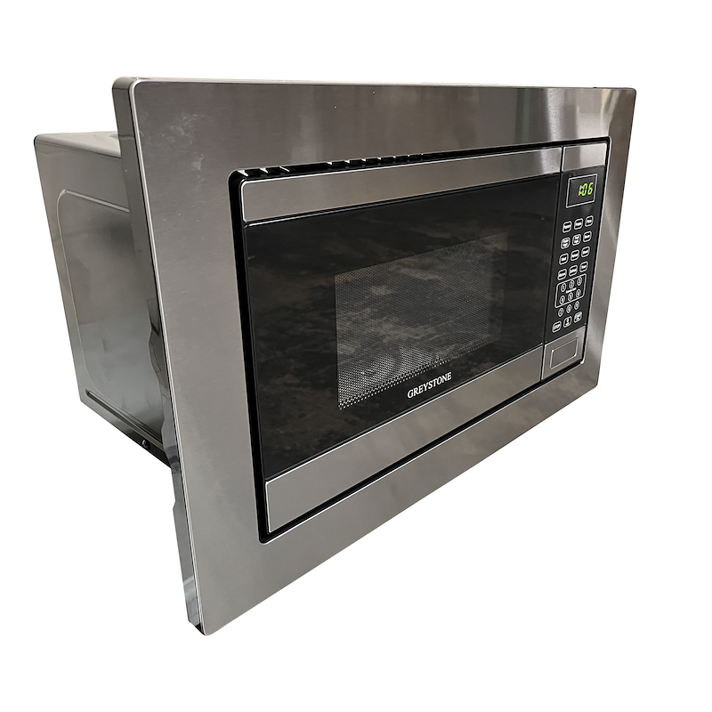Greystone 107848 Microwave Oven 0.9 Cu Ft Stainless Steel with Trim Kit 900W