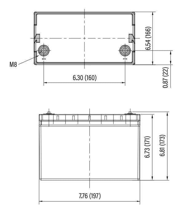 RELiON Lithium Battery RB52 Group 31 12V 52Ah Marine Deep Cycle
