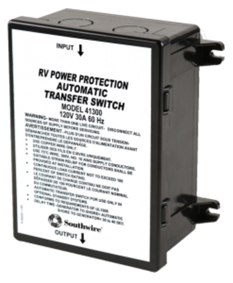 Southwire 41300-001 Automatic RV Transfer Switch – 30 Amp – 120 Volt