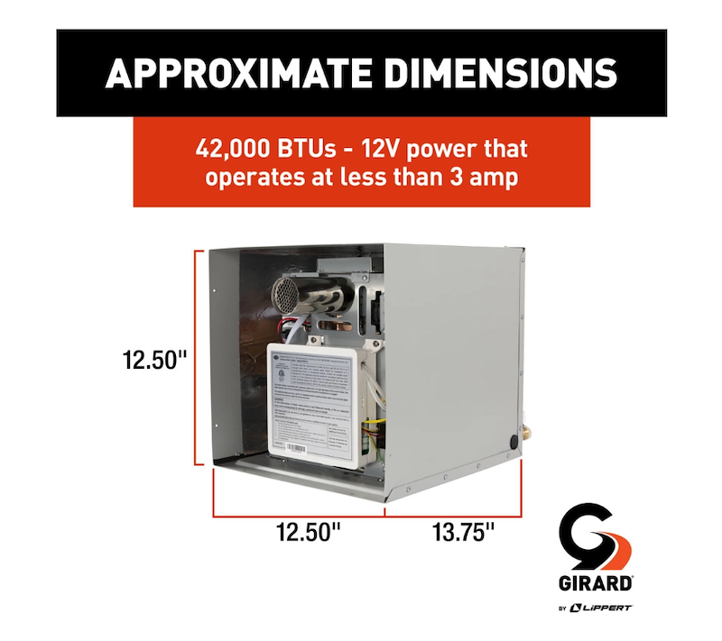 Girard Tankless RV Water Heater 42,000 BTU LP Gas On-Demand 2022107534