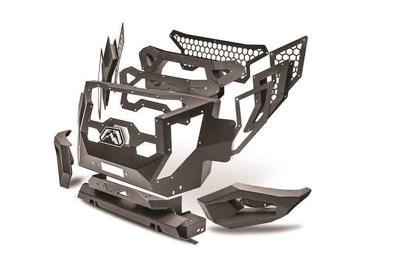 Fab Fours GR2900-1 Grumper Front Winch Bumper & Grille for 2016-2018 Ram 2500 & 3500