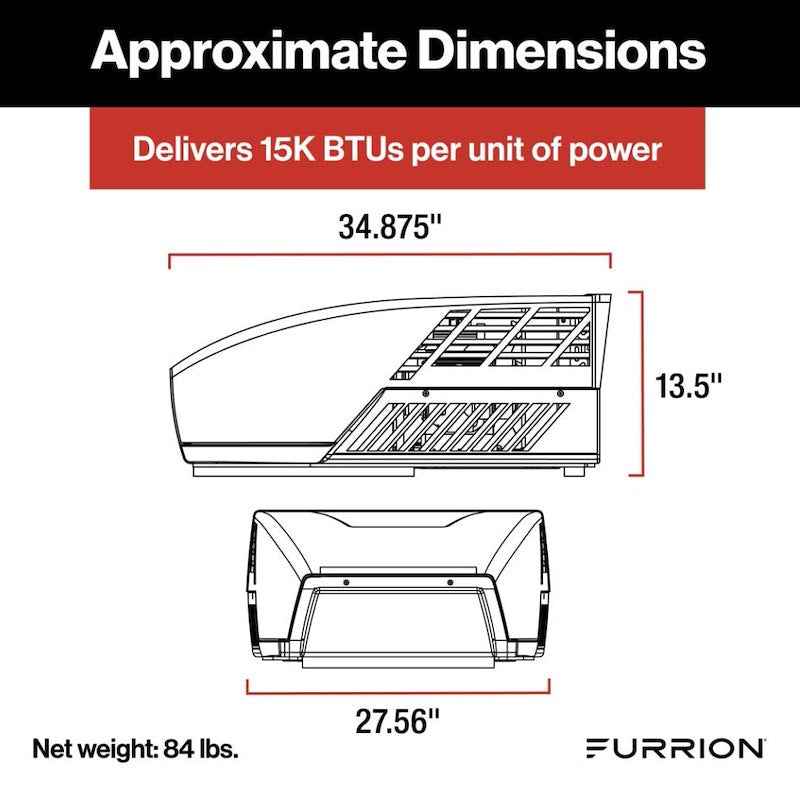 Furrion Chill HE Rooftop RV A/C 15000 BTU Black FACR15HESA2-BL-AM