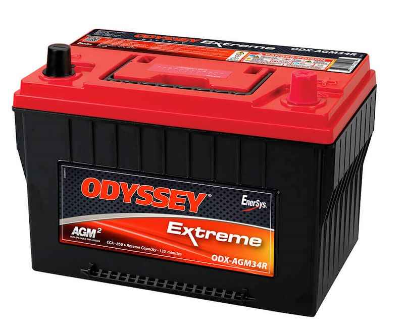 Odyssey Starting Battery ODX-AGM34R Group 34 12V 850 CCA Reversed Terminals