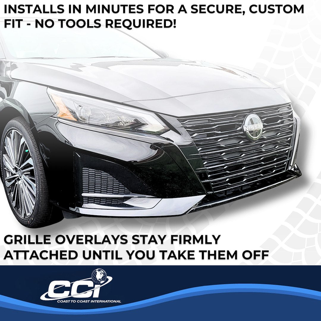Coast To Coast GI207BLK Gloss Black Bar Grille Overlay Pair - image 5