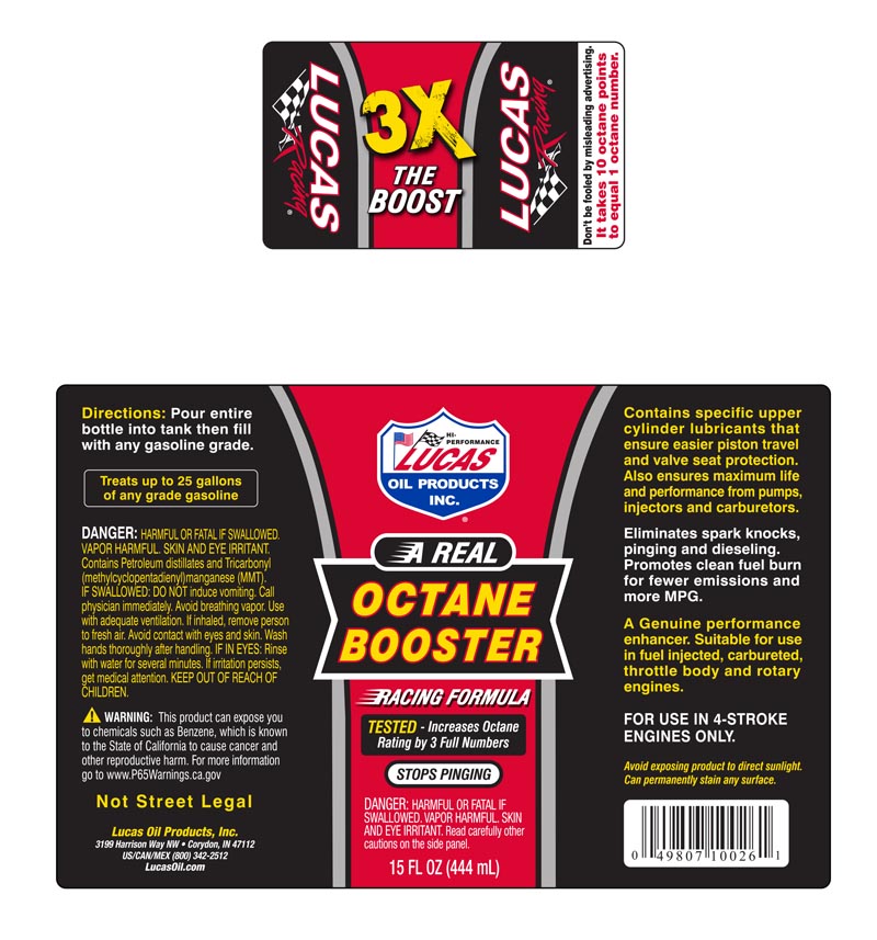 Lucas Oil 10026 Gasoline Octane Booster, 15 oz