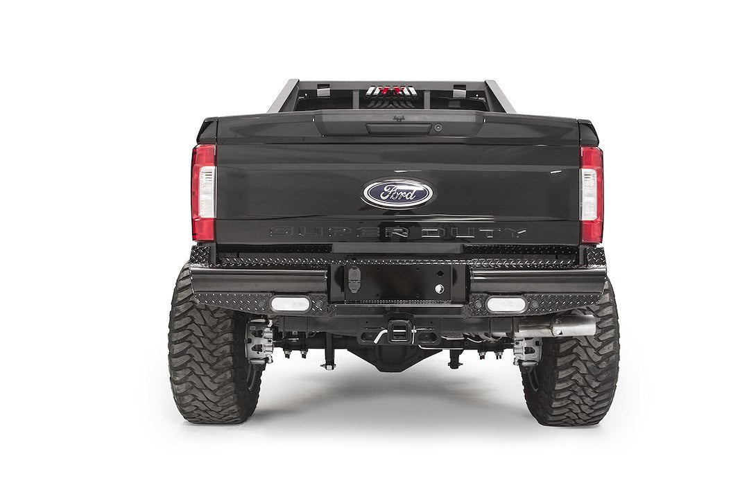 Fab Fours FS17-T4150-1 Black Steel Rear Bumper for Ford