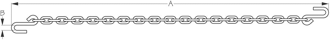 Sea Dog 752010-1 Zinc-Plated Steel Trailer Chain