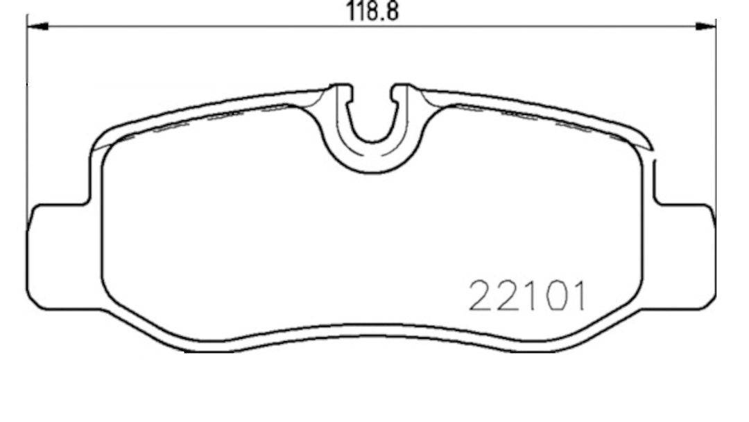 Hella Pagid 355021761 Low-Metallic Disc Brake Pad Set