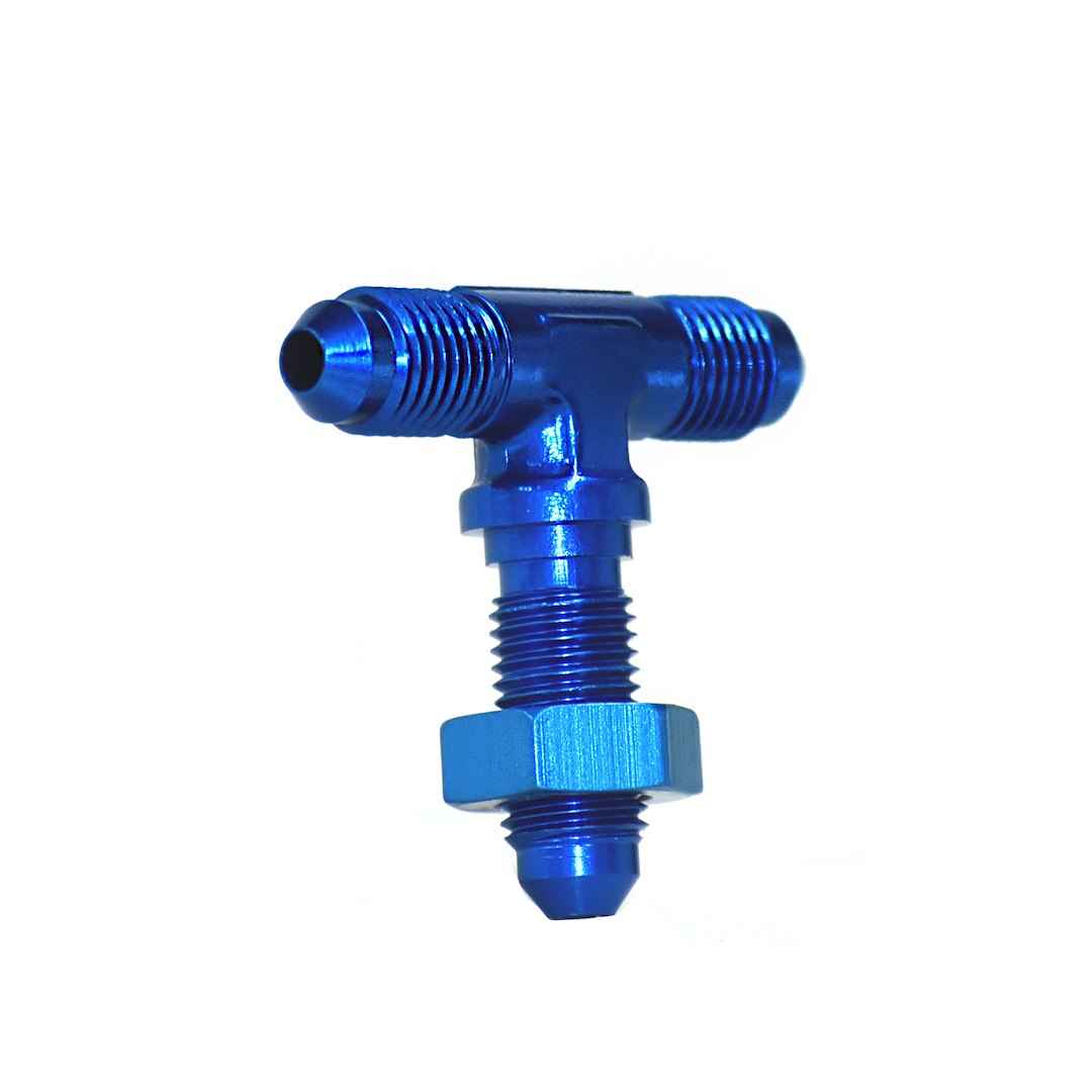SpeedFX 560434 Blue -4 AN Bulkhead Flare Tee