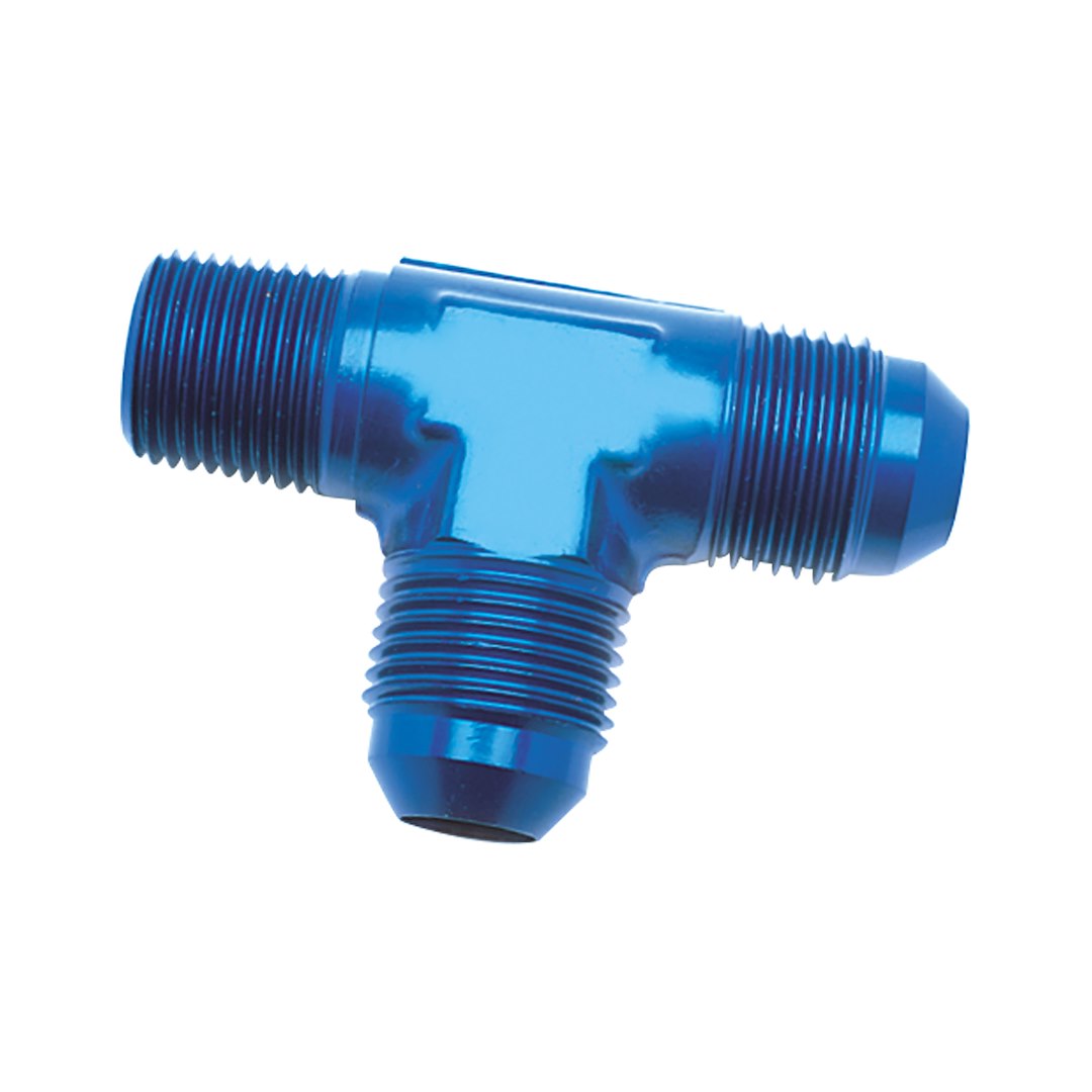 SpeedFX 560826 -8 AN to 3/8 NPTF Flare Run Tee