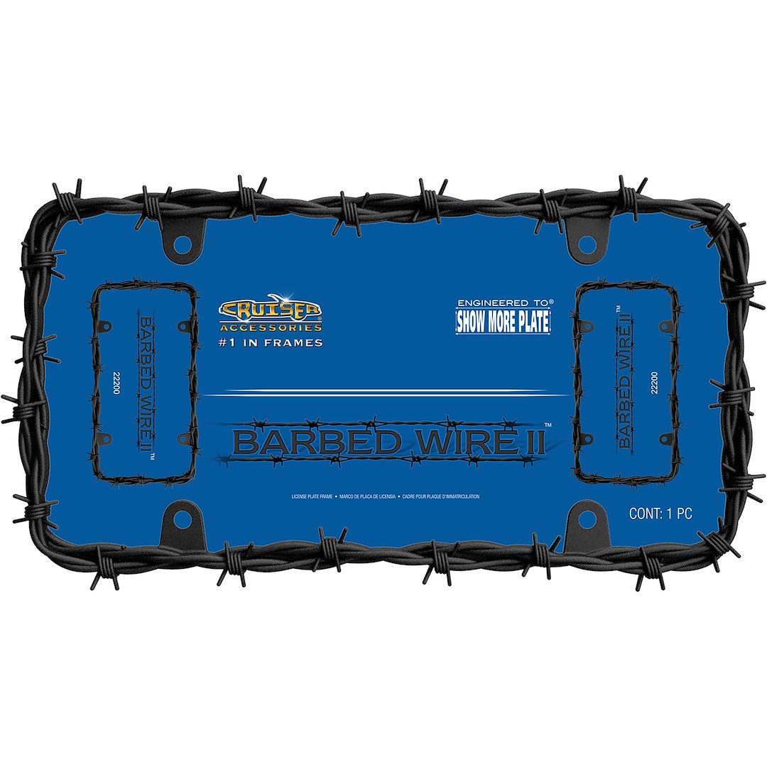 Cruiser 22200 Black Barbed Wire License Plate Frame - image 2