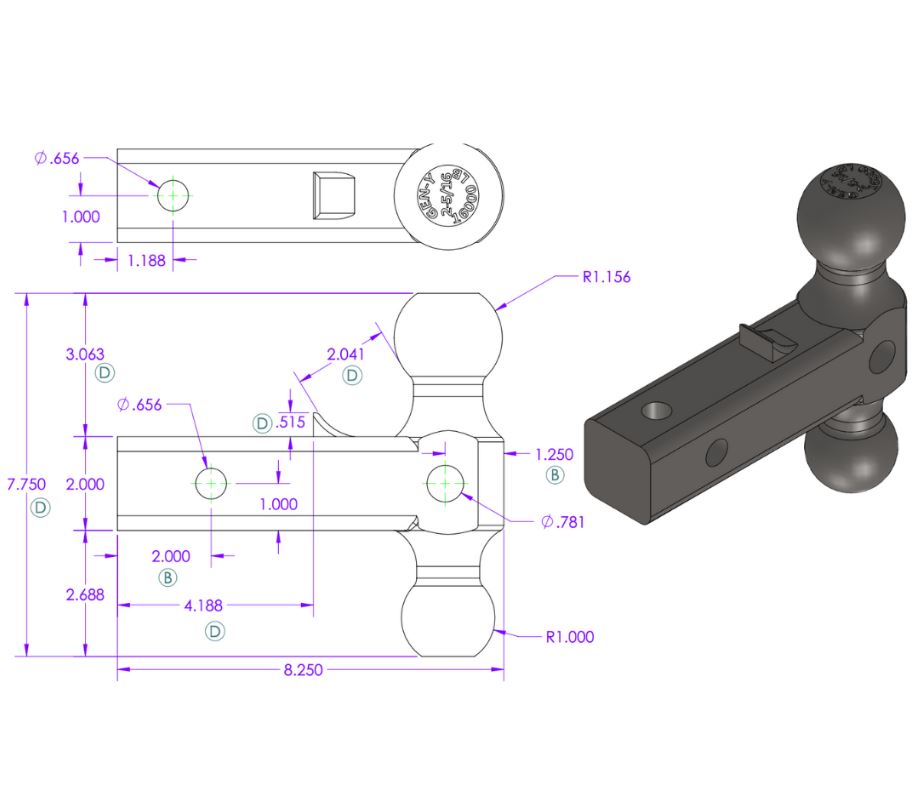 Gen-Y Hitch Gh-051 Trailer Hitch Ball Mount - image 2