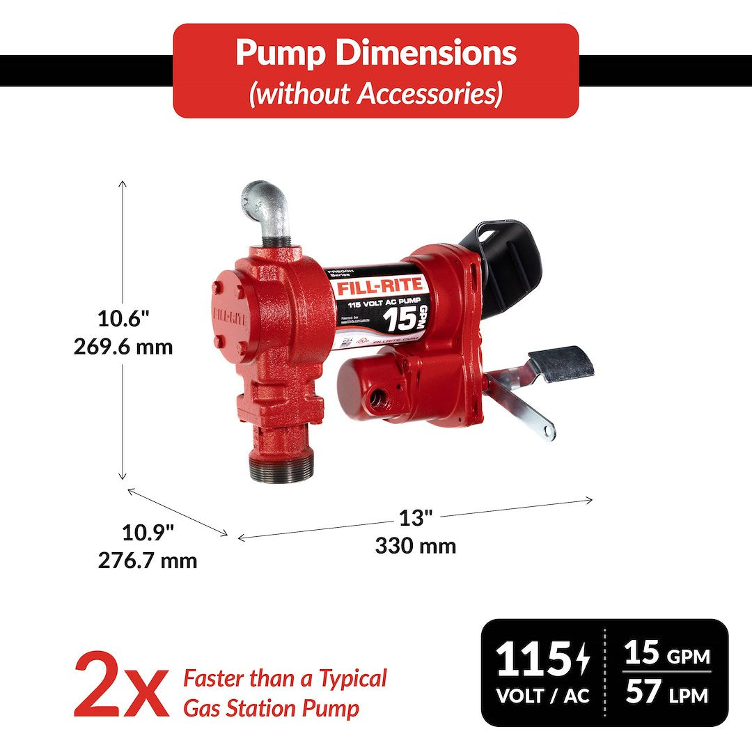 Fill-Rite Fr610h 115V AC Transfer Pump, Up to 13 GPM