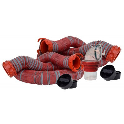 Valterra D04-0475 Viper 20' RV Sewer Hose Kit with Rotating Fittings & 90° Adapter