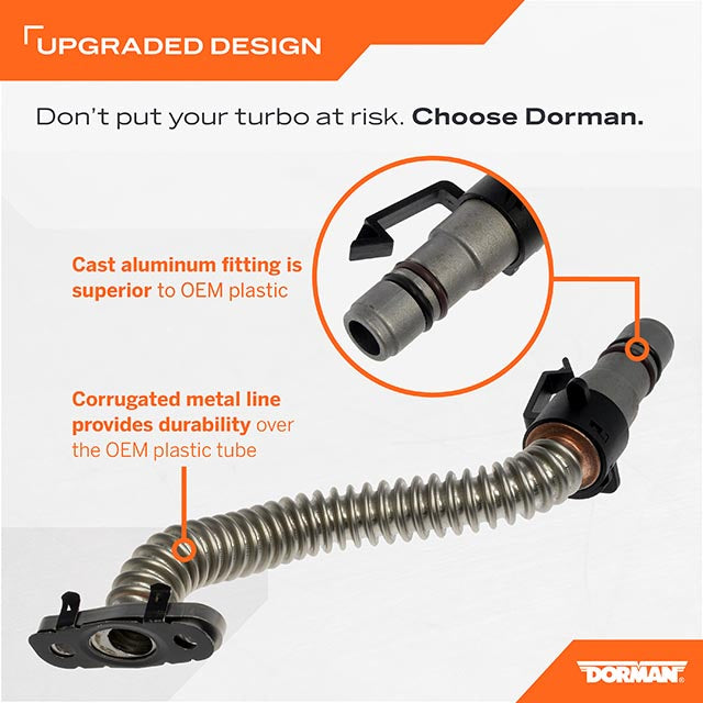 Dorman 667520 Stainless Steel Turbo Oil Return Line - image 6